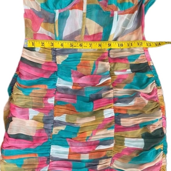 ZARA Chain Strap Multicolored Printed Dress - Picture 13 of 13